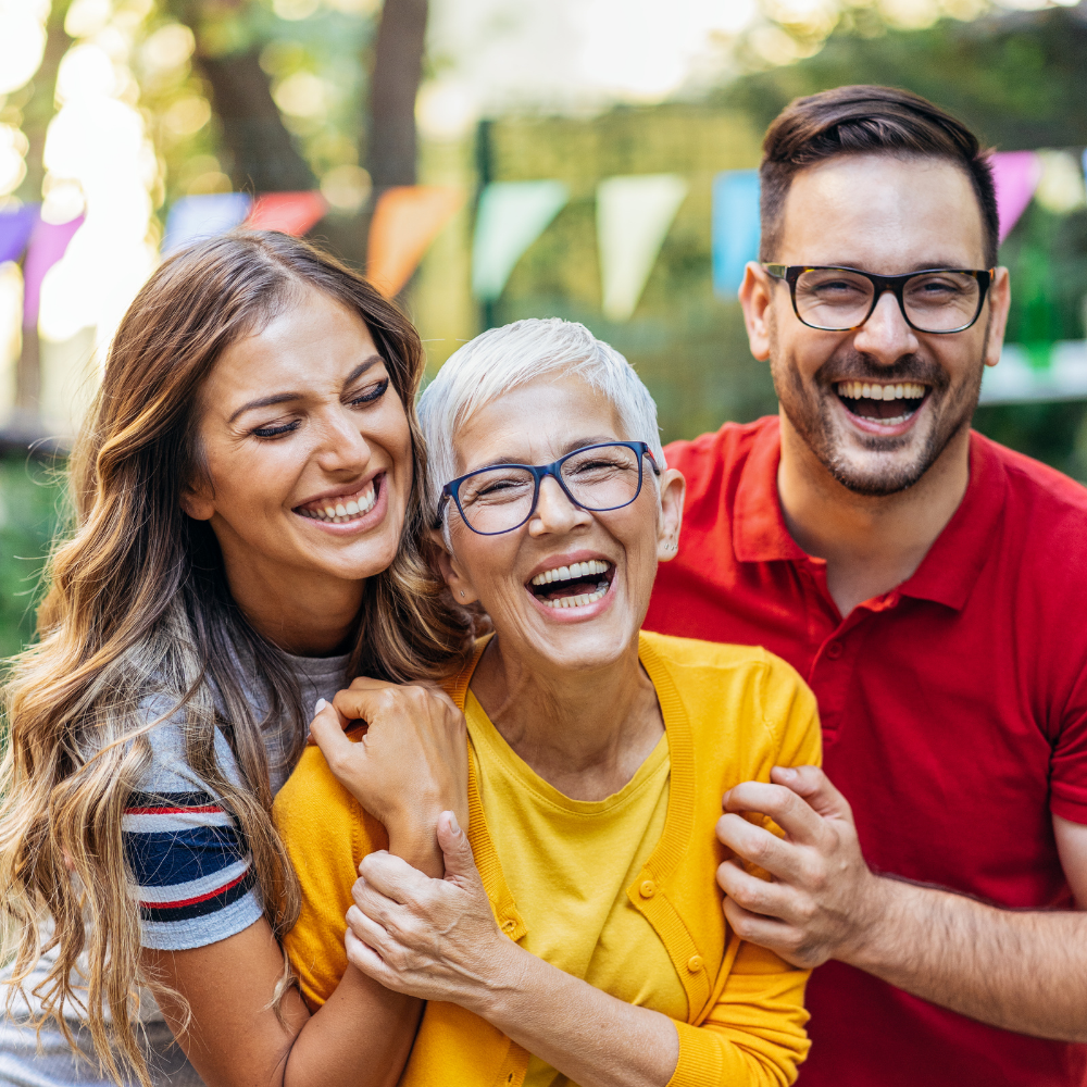 Happy family who would take adult therapy